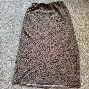 a new day Brown Leopard Pencil Skirt